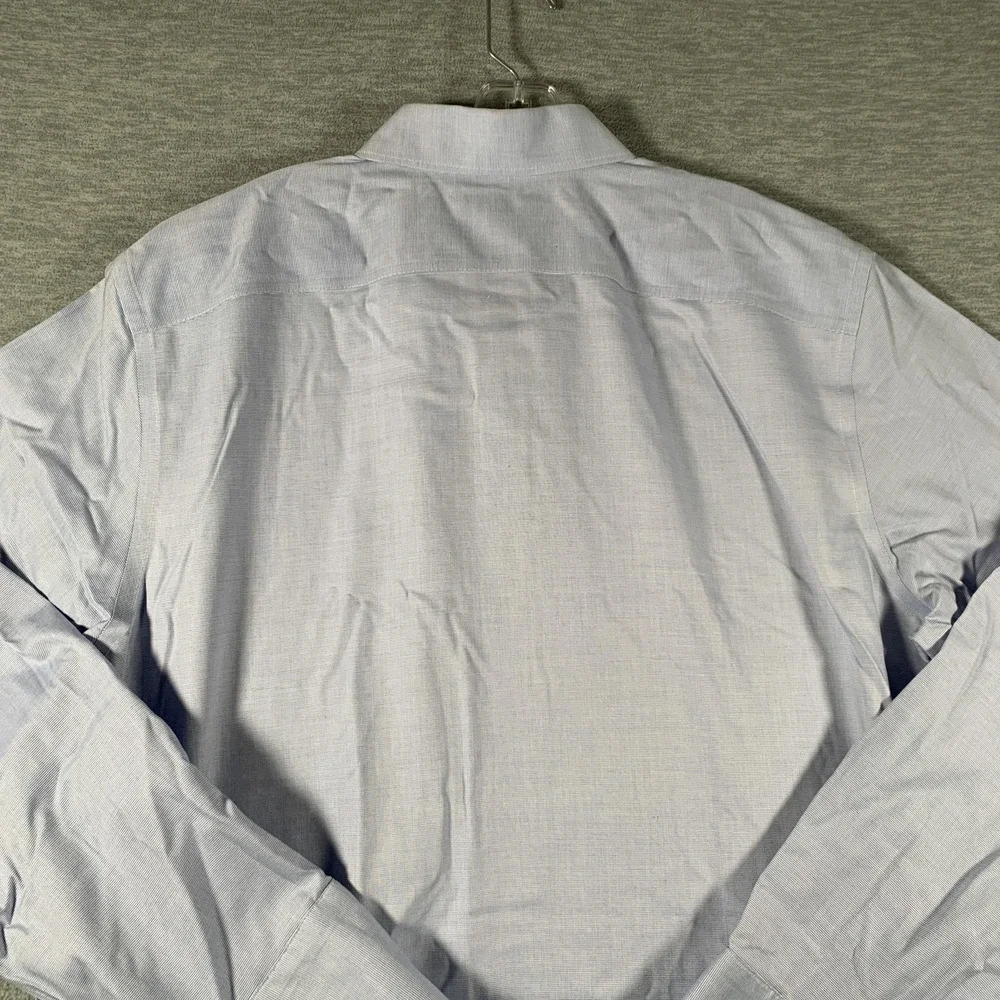 Banana‎ Republic Shirt Mens XL Blue Camden Standard Fit Non Iron Dress Check